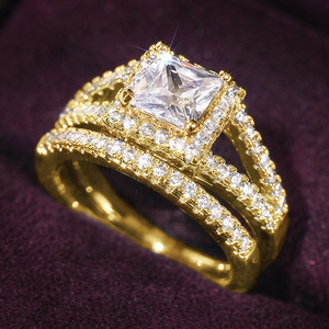 Anello Geometrico Quadrato in Stile Coreano, Elegante Gioiello da Cerimonia per Donne - Product Image 2