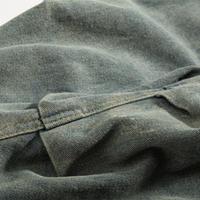 Veste en jean bleu clair slim fit à manches longues en coton délavé pour homme, style hip-hop, streetwear, coupe oversize, veste de motard en jean