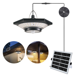<b>LED</b> Monocrystalline Solar Motion Sensor <b>Ceiling</b> Pendant <b>Light</b> Lithium Battery Waterproof IP65 Dimmable 6000K Outdoor Lighting - Product Image 6