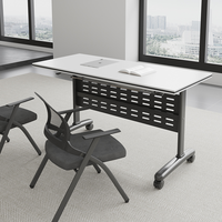Table de conférence longue pliable en bois, bureau de formation – Durable, mobile, portable