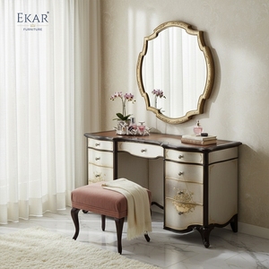 Table de toilette de luxe EKAR <span class=keywords><strong>Florentine</strong></span> &amp;   Miroir orné |   Coiffeuse peinte à la main de style anglais |   EKAR FURNITURE - Product Image 4