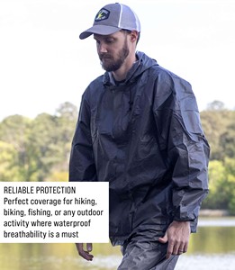 Hot Sale Reusable Waterproof Jacket Trouser <strong>Raincoat</strong> Men's Ultra-Lite2 2-Layer Breathable Rain Suit for Camping &amp; Hiking - Product Image 6