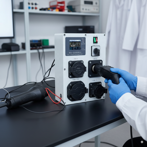 Testeur de chargeur portable pour équipement de <span class=keywords><strong>test</strong></span> de charge de véhicules électriques pour les tests EVSE et les tests de bornes de recharge de véhicules électriques, norme européenne, prise américaine - Product Image 4