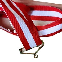 Ruban de 2,5 cm rouge, blanc, bleu et or pour médailles sportives – Vente en gros, personnalisation disponible