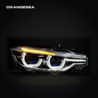 Conjunto de Faros LED para BMW Serie 3 F30 F35 2013-2018, Actualización de Lámparas Delanteras con Luces de Circulación Diurna, Verificado por OrangeSea