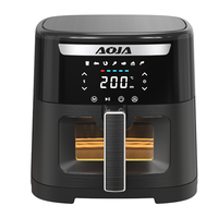 Friteuse à air numérique 6,5 L 1500 W avec double chauffage, fenêtre visible, écran couleur, appareil de cuisine OEM - Grande Vente
