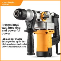 Marteau perforateur multifonction industriel tout cuivre, alimenté en courant alternatif 220V, pour perçage 32mm, vente directe transfrontalière, garantie 3 ans