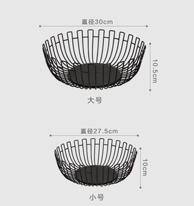 Panier de fruits de formes géométriques nordiques, panier de fruits en fil métallique doré, décoration de la maison, 10 pièces - Product Image 6