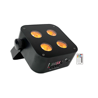 Projecteur de scène sans fil DMX 4x18W mini sur batterie, RVBWA+UV, pour mariage, fête, DJ, éclairage de fond, vente en gros d'usine