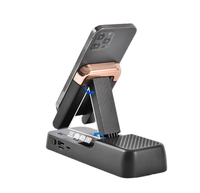 Support de téléphone F18 trois en un avec haut-parleur Bluetooth, support de téléphone d'ordinateur, support de diffusion en direct de bureau