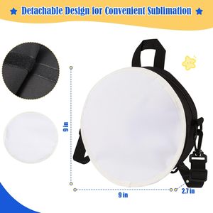 Sacs de sublimation, sac à dos rond, sac bandoulière, sac messager, impression par transfert thermique, logo, image, cadeau DIY pour la famille et les amis - Product Image 2
