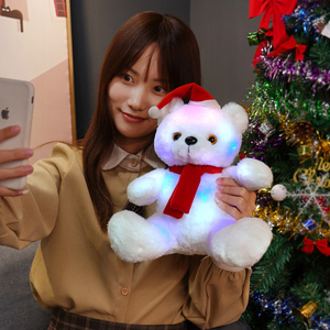 Ours en peluche lumineux LED de 40 cm en gros, écologique, avec doublure en maille, peluche super douce, jouet en peluche pour animaux de Noël - Product Image 5