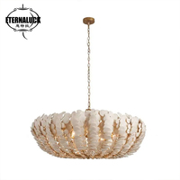 Luminaire suspendu en fer LED de style contemporain pour la décoration résidentielle, idéal pour la villa, la salle à manger, le salon, la chambre à coucher