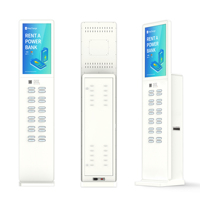 Pantalla LCD para Kiosco Publicitario, Estación de Alquiler de Power Banks de 24 Ranuras para Centros Comerciales, Visualización de Gráficos Animados, CMS Basado en la Nube