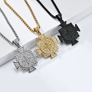 Collar con <span class=keywords><strong>Medalla</strong></span> y Cadena <span class=keywords><strong>de</strong></span> Acero Inoxidable con Dije <span class=keywords><strong>de</strong></span> Cruz <span class=keywords><strong>de</strong></span> <span class=keywords><strong>San</strong></span> <span class=keywords><strong>Benito</strong></span> - Product Image 2