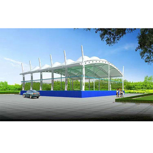 Structure en acier sur mesure, couverture de padel en PVC PVDF, toit en membrane architecturale, tente de stade pour terrain panoramique extérieur - Product Image 3