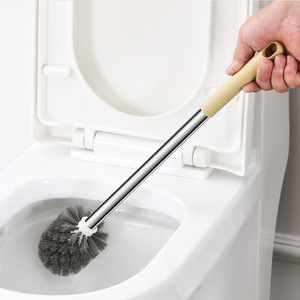 Beiruijie Toilet <b>Brush</b> Set Stainless Steel Long Handle Rust Resistant Minimalist Design Bathroom Cleaning Tool - Product Image 4