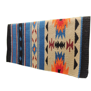 Tapis de selle occidental multicolore de qualité extrême laine néo-zélandaise cuir Offre Spéciale équitation anglaise couverture polaire feutre de fourrure - Product Image 1