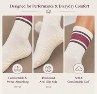 Chaussettes de yoga personnalisées antidérapantes de haute qualité et confortables pour femmes, avec logo personnalisé, chaussettes de Pilates