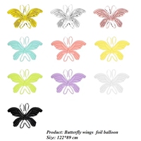 Ballons en aluminium gonflables en forme de papillon/aileron d'ange, accessoires de fête pour Noël, Nouvel An, Halloween, anniversaire, fête des Mères
