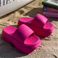 Chaussures plates légères à bout ouvert pour femmes en EVA avec semelles souples pour le printemps/été, ventilation pour la plage, antidérapantes, usage décontracté en extérieur