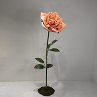 Composition géante de fleurs de mariage en mousse PVC, roses géantes en mousse, couleur blanc ivoire, 50 cm, 60 cm, 80 cm