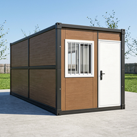 Casa Contenedor Plegable Prefabricada Transpirable, de Montaje Rápido, Cabaña Modular Portátil, Refugio Móvil para Construcción y Alojamiento en Campamentos