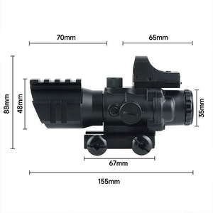 <span class=keywords><strong>4x32</strong></span> Âmbito Prismático com Iluminação Azul Verde Vermelho e Mini Red Dot Visão Scopes & Acessórios - Product Image 4