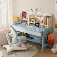 Meilleur vendeur : Bureau d'étude moderne pour enfants, série en bois de caoutchouc, mobilier enfant avec intégration de rangement