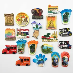 Thai Painted Travel Souvenir Crafts Home Decoration Drei dimensionaler magnetischer Kühlschrank magnet