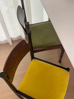 Mobilier de restaurant au design moderne et élégant siège en tissu et chaise de salle à manger en frêne massif pour la maison et la salle à manger