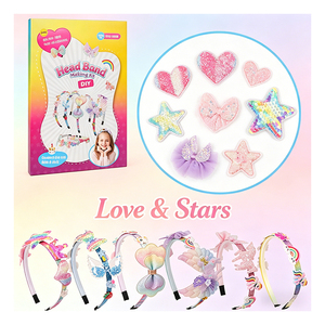 Hot Sale <b>Headband</b> Making Kit Kids Hair Decoration Butterfly Ribbon Foam Flowers Handmade Arts Crafts Gift Set Party - Product Image 4