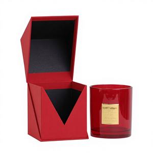 مجموعات هدايا شموع فاخرة للبيع بالجملة علبة مربعة لتعبئة الشمع للتزيين مع صناديق تغليف الشمع مطبوعة بطباعة أختام - Product Image 1