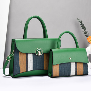 Conjunto de Bolsos para Madre e Hijo, Bolso Grande con Rayas de Color Azul, para Uso Diario, Primavera 2025 - Product Image 2