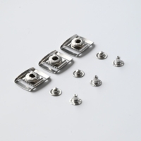 Boucle de casquette métallique réglable de 18 mm pour sangle de chapeau, fermeture à bouton-pression, vente en gros