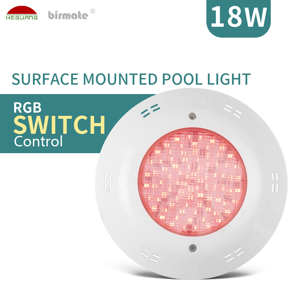 18W RGBW Switch Control IP68 Led Color Changing Fiberglass Swimming Pool Light