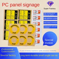 Autocollant de signalisation de sécurité électrique en PVC, identification industrielle, imperméable, haute adhérence, pour support acrylique double face