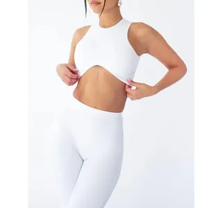 Crop top leggings Set Sexy Women Sportswear Fitness Wear Women Clothing Gym Wear Yoga Sets