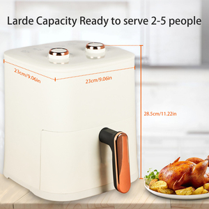 MLD <span class=keywords><strong>Friteuse</strong></span> à air électrique carrée moderne et classique 6L, manuelle, sans huile, économe en énergie, cuisson rapide, multifonctionnelle, rôtissage réglable - Product Image 2