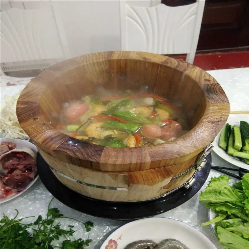 High Quality Custom Logo Wooden BarrelためHot Pot