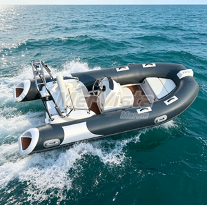 Bateaux pneumatiques Hypalon de 13 pieds (3,9 m) en fibre de verre et PVC avec <span class=keywords><strong>coque</strong></span> en V profond pour la pêche en plein air - Product Image 1