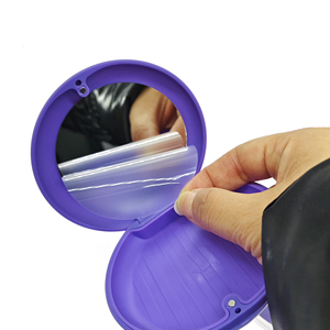 Boîte de rangement pour appareil orthodontique avec logo personnalisé en gros, boîte de rangement pour aligneur transparent avec miroir, boîte à prothèse dentaire en plastique ABS magnétique en silicone - Product Image 5
