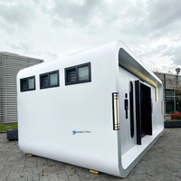 Cabine de toilette préfabriquée moderne intelligente personnalisée en direct d'usine, en acier imperméable, conteneur mobile, internet rouge