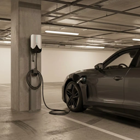Cargador de Vehículos Eléctricos de CA de 7KW 32A con Logotipo Personalizado, Tipo 2, Wallbox, OCPP 1.6J, Aplicación Inteligente, Bluetooth, WiFi, para Uso Doméstico, IP65