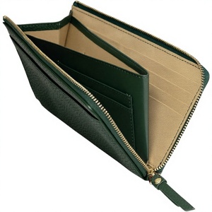 [RafiCaro] Portefeuille court unisexe en cuir véritable, grande capacité, 23 poches, convient aux billets dépliés, compact, 18 cm, fin, avec fermeture éclair - Product Image 3