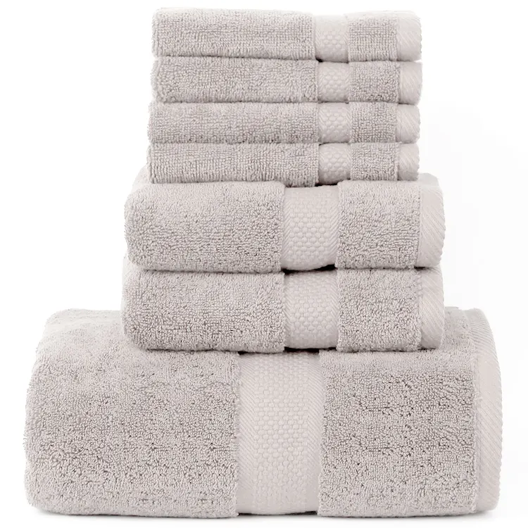 Otel havluları banyo seti lüks otel % 100% pamuk 10 parça banyo havlusu takımı