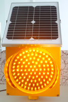 Shenzhen fabrication sécurité routière d'avertissement clignotant 300mm led feux de signalisation solaires