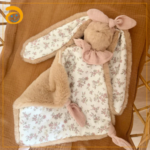 Doudou Lapin en Peluche Doux pour Bébé, Couverture de Sécurité, Jouet Réconfortant pour Nouveau-né, Cadeau de Literie pour Berceau - Product Image 2
