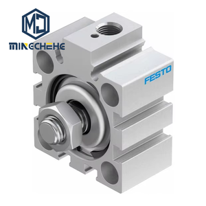 Cylindre pneumatique compact Aevc-32-5-A-P, alésage 32 mm, course 5 mm, retour par ressort, actionneur pneumatique pour équipement de fabrication industrielle - Product Image 1