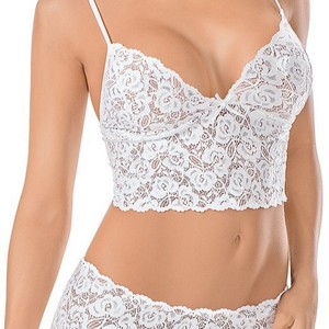 <span class=keywords><strong>Reggiseno</strong></span> in pizzo sexy a mezza coppa in poliestere (terilene) stile europeo-americano per e-commerce transfrontaliero, con inserti in rete trasparente - Product Image 4